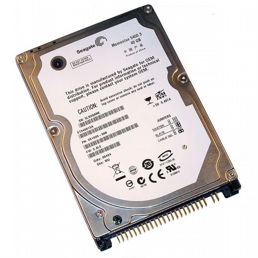 [ST940815A] Жесткий Диск Seagate 40gb Ide 2,5" St940815a