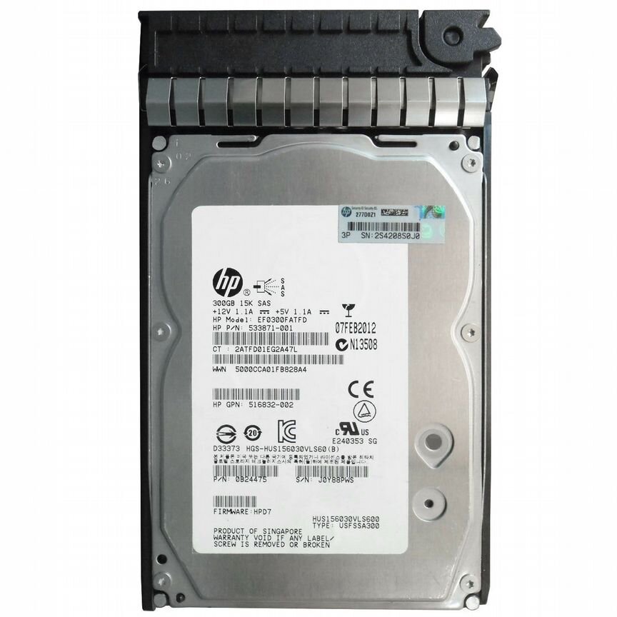 [EF0300FATFD] Жесткий Диск Hp 300gb Sas 3,5" Hdd Ef0300fatfd