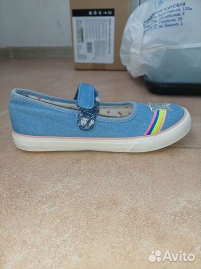 Мокасины джинсовые для девочки