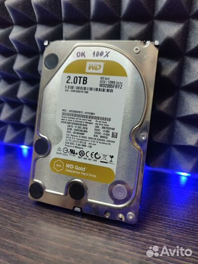 Жесткий диск SATA-3 WD Gold 2TB