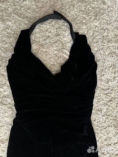 Коктейльное платье черное длинное