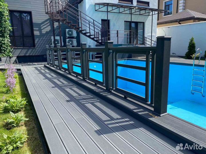 Ограждения из дпк, террасная доска