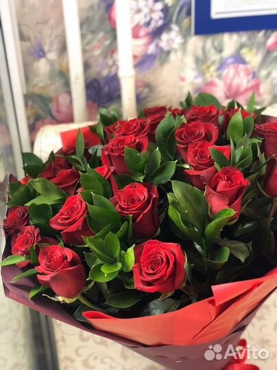 Цветы розы букет