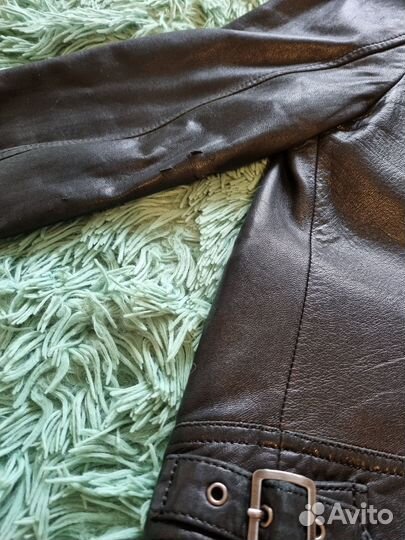 Куртка кожаная, джинсы, толстовка S/М