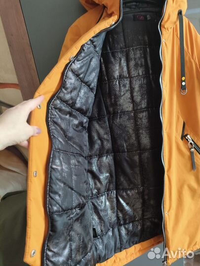 Пальто женское зимнее 50 52 с капюшоном