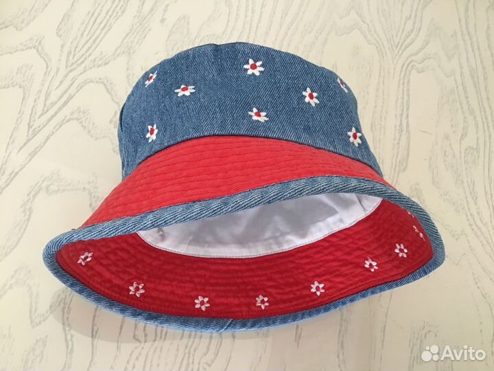 Панама для девочки джинсовая