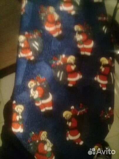 Галстук мужской новогодний принт