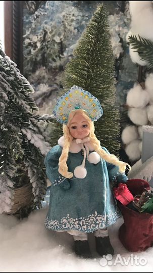 Ватная интерьерная,елочная игрушка