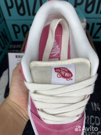 Vans Knu Skool Дутыши Pink White Оригинал