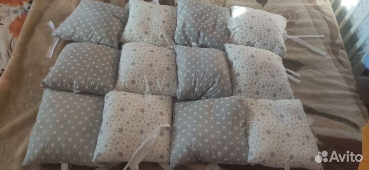 Бортики в кроватку, кокон, подушки