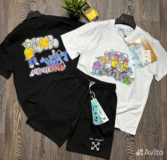 Спортивный костюм летний off white 2 цвета