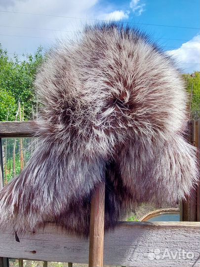 Шапка ушанка чернобурка