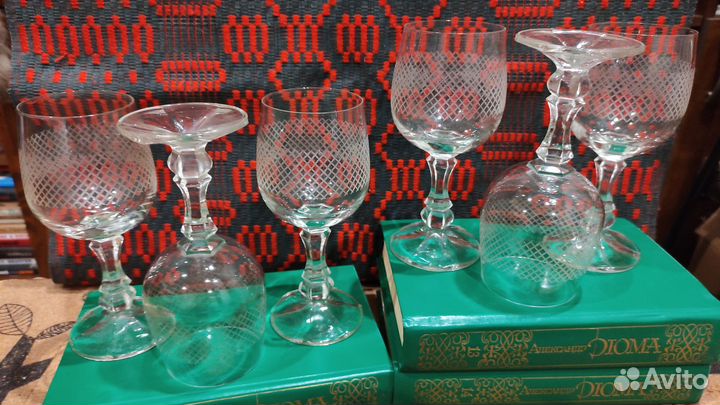 Стеклянные советские фужеры