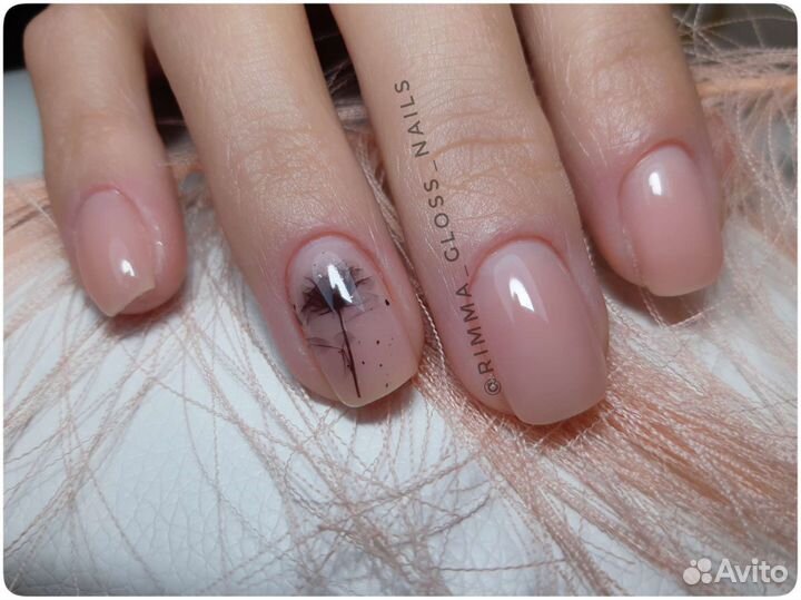 Маникюр с покрытием.Наращивание ногтей