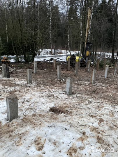 Монтаж жб свай 200х200х4000 (С40.20)