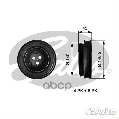 Шкив коленвала (7845-10138) TVD1138 TVD1138 Gates