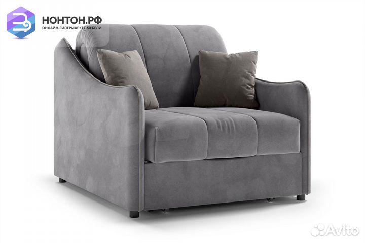 Кресло аккордеон Эско серое / серо-бежевое