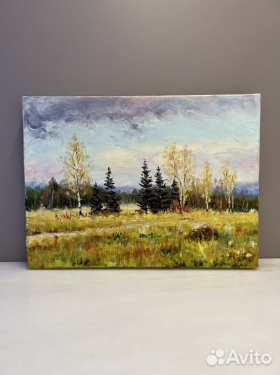 Картина Октябрь 18х24 Брядов Михаил холст масло