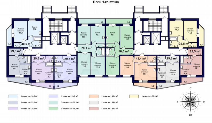 Квартира-студия, 29,7 м², 1/16 эт.