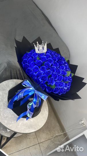 Синие розы 101 и 51 шт с доставкой