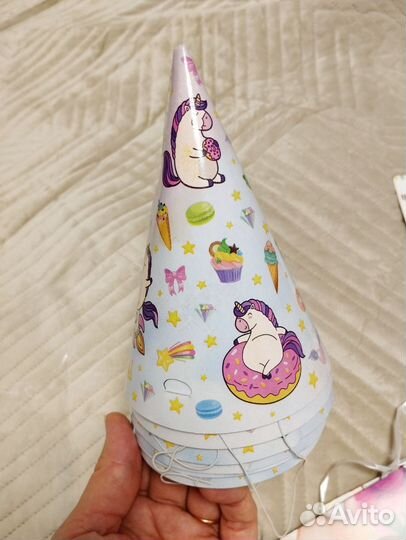 Набор для дня рождения(гирлянда,колпачки,свеча)