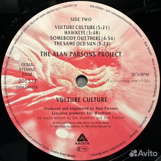 The Alan Parsons Project – Vulture Culture