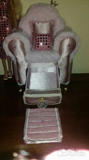 Гламурное кресло для кукол, шкатулка