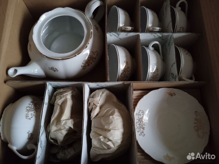 Чайный чешский сервиз Haas & Czjzek в упаковке