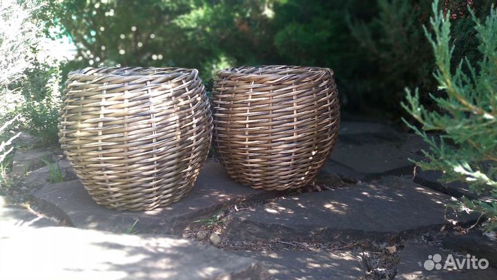 Кашпо ротанг