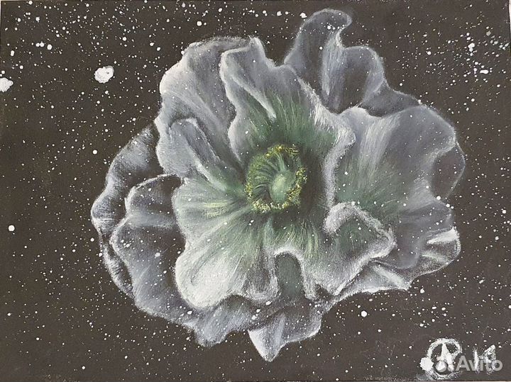 Картина акрил на холсте Цветок Абстракция