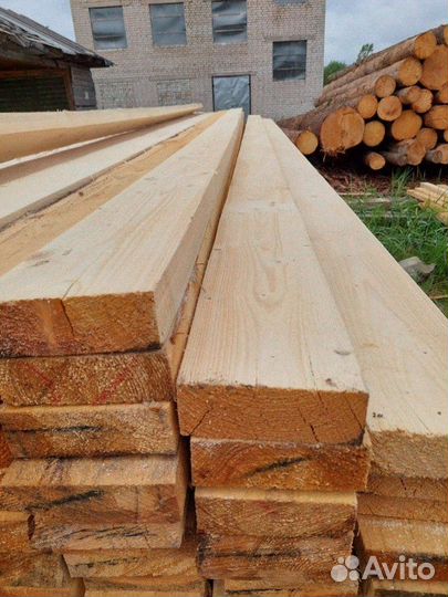 Брус обрезной 50х150х6000 мм Ель