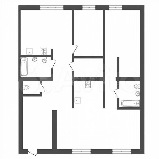 4-к. квартира, 126 м², 1/7 эт.
