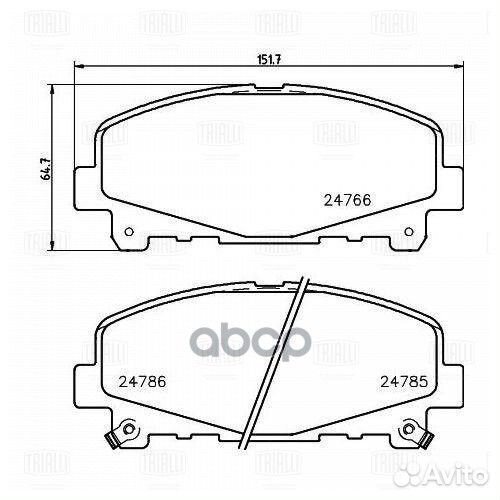 Колодки тормозные honda accord 2.0/2.4 АКПП 08