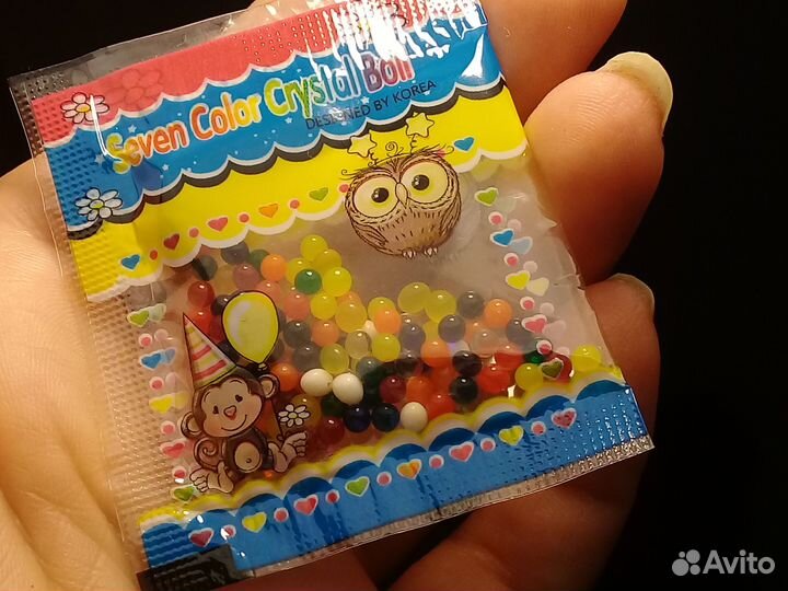 Цветные шарики растущие в воде