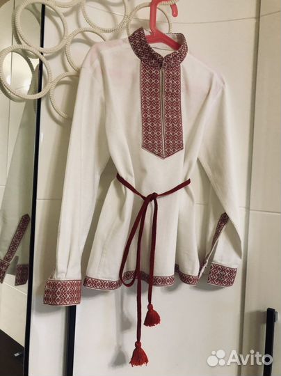 Рубашка «Русская народная» белая на мальчика