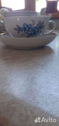 Чашки и тарелки от чайного сервиза СССР Дулева.60