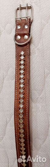 Ошейник на крупную породу собак. 78см. Натур.кожа