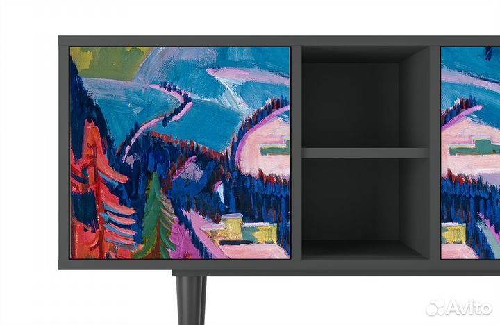 Тв-тумба T5 - Антрацит - Davos Winter