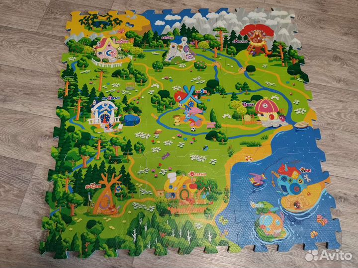 Игровой коврик-пазл мягкий
