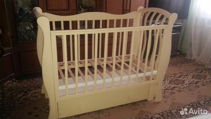 Детская кроватка Ландыш -продольный маятник