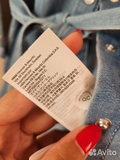 Джинсовая рубашка hm детская