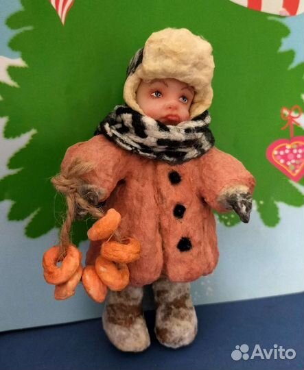 Ватная ёлочная игрушка