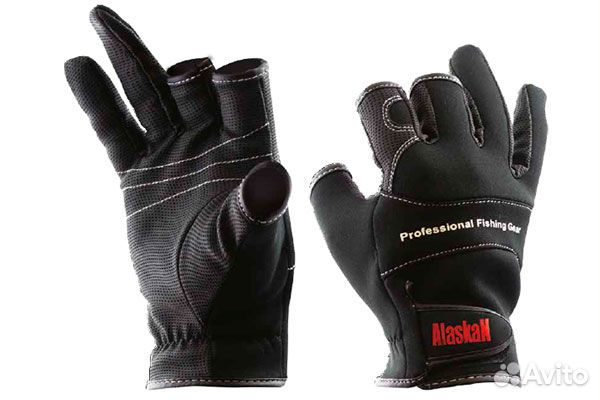 Перчатки спиннингиста Alaskan трехпалые М (agshm)