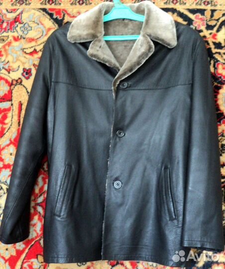Куртка кожаная мужская зимняя 54 размер