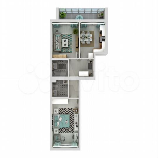 2-к. квартира, 55,1 м², 8/11 эт.