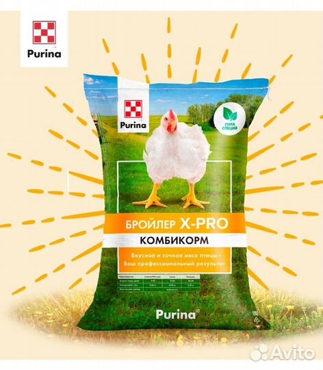 Комбикорм для бройлеров Purina x-pro (profi)