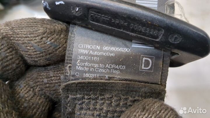 Ремень безопасности правый передний Citroen C5 2008