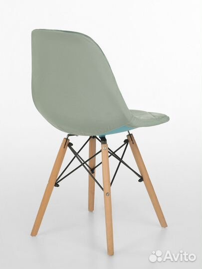 Набор стул белый Eames и чехол фисташковый, 1 шт