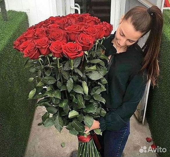 Высокие розы Доставка цветов