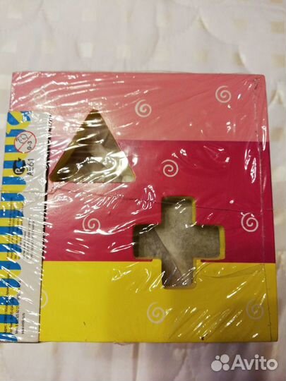 Игрушка ящик геометрик дерево новая